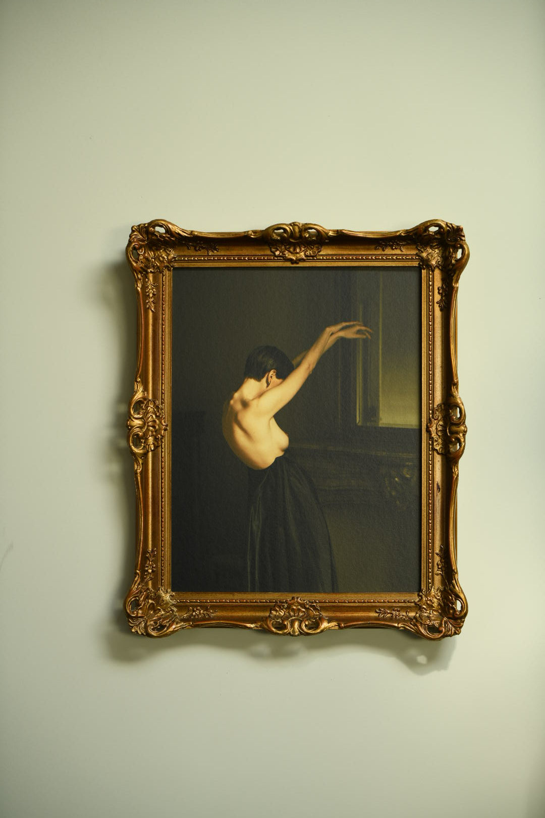 Black Swan framed in ornament