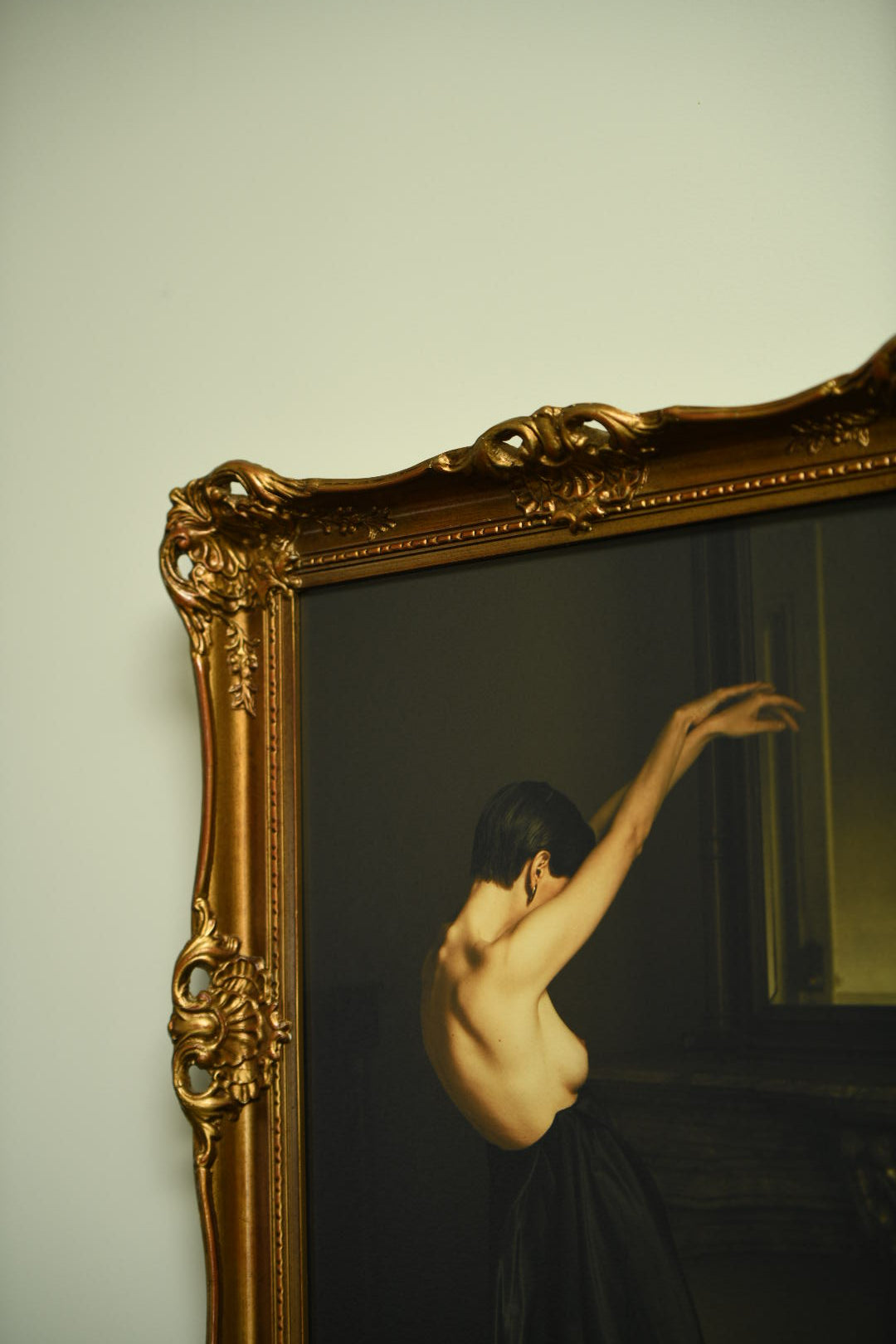 Black Swan framed in ornament